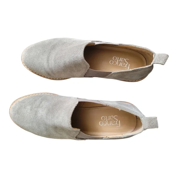 Franco Sarto Womens Cole Gray Suede Ankle Booties. - Picture 2 of 5